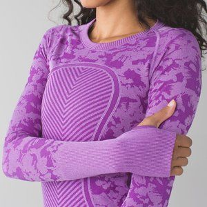 LULULEMON SWIFTLY CAMO PURPLE SPECIAL 12